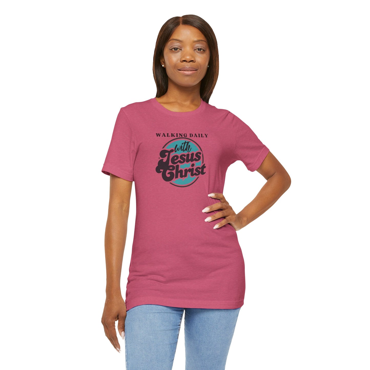 Christian T-Shirt - Walking Daily with Jesus Christ