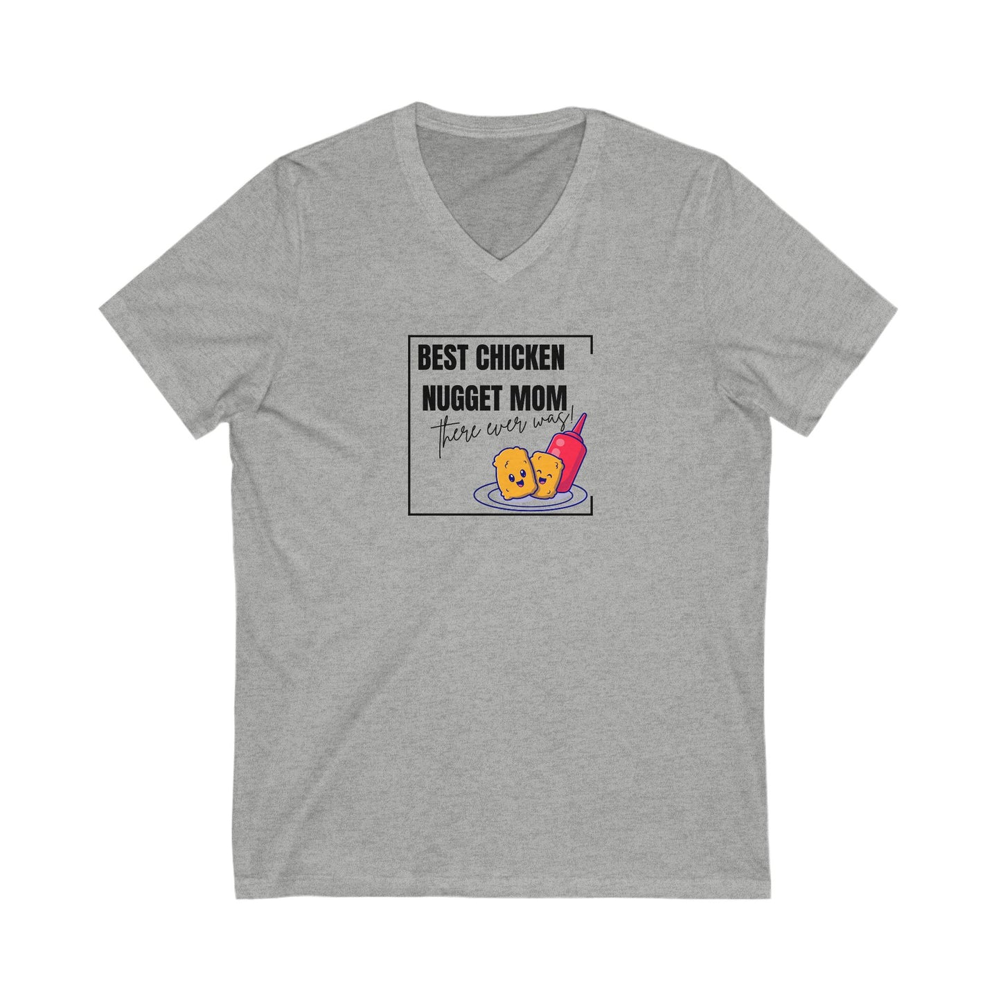 Best Chicken Nugget Mom V-Neck Tee - Fun and Comfy Shirt for Foodie Moms