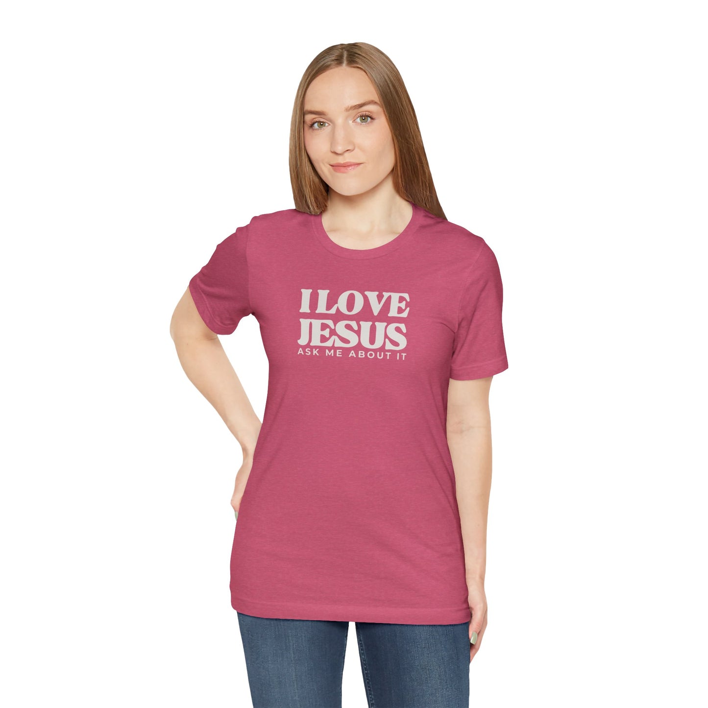 Christian Tee I LOVE JESUS Unisex Short Sleeve