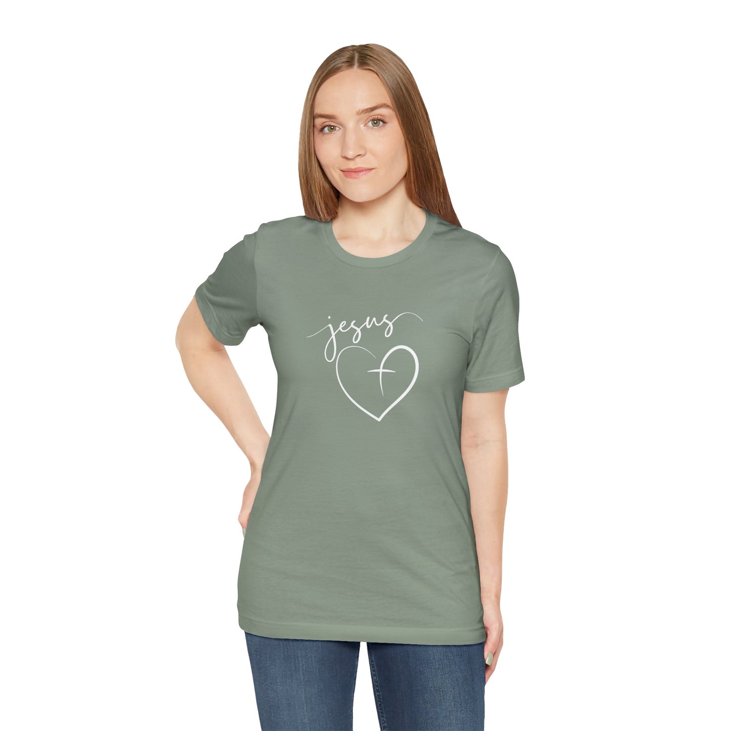 Christian Tee - Jesus with a Heart Unisex T-Shirt