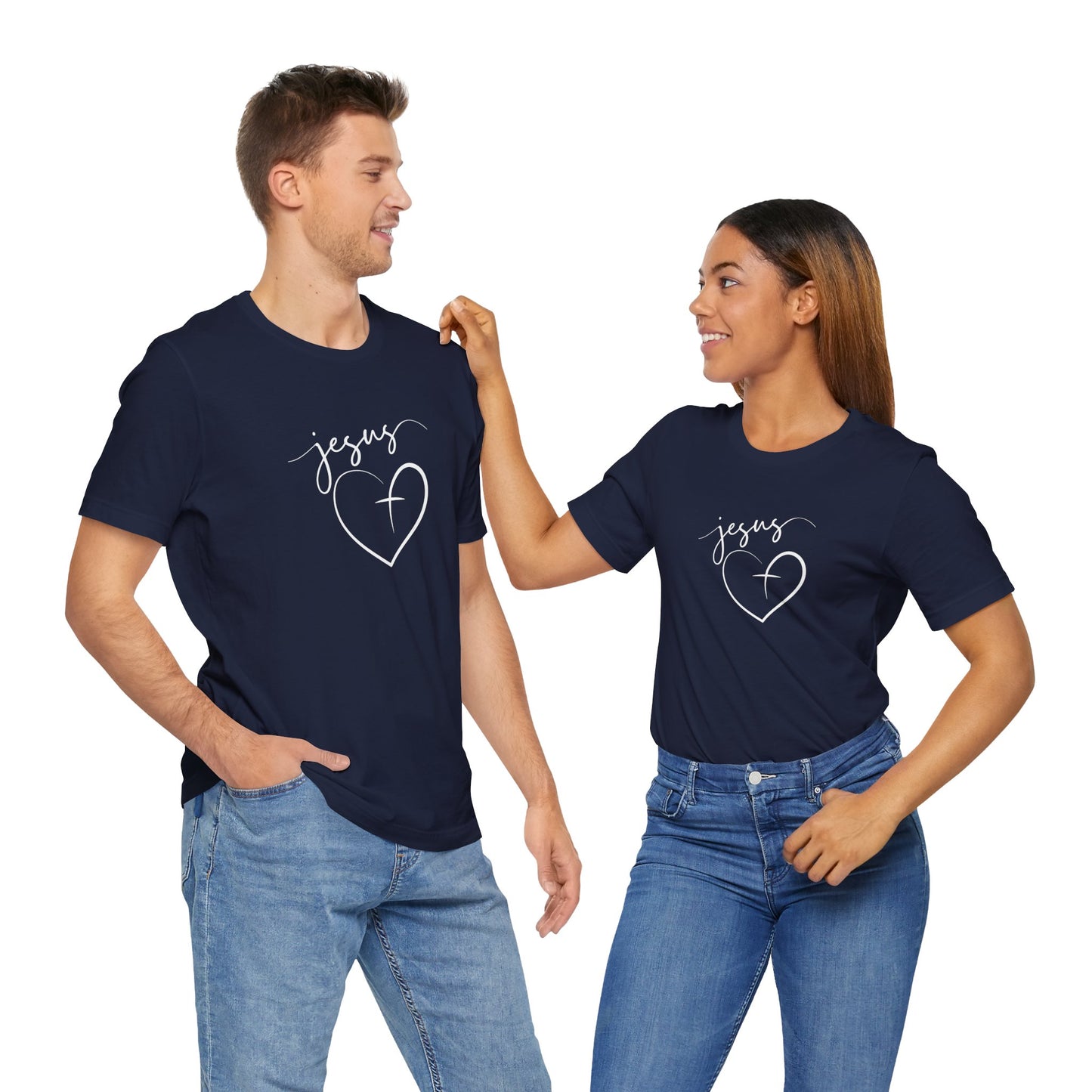 Christian Tee - Jesus with a Heart Unisex T-Shirt