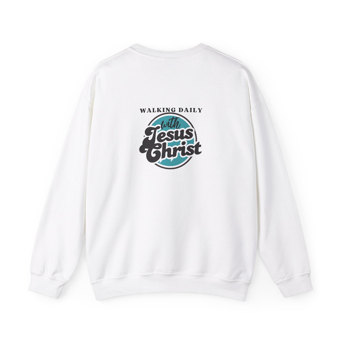 Christian Crewneck Sweatshirt - Walking with Jesus Christ Design