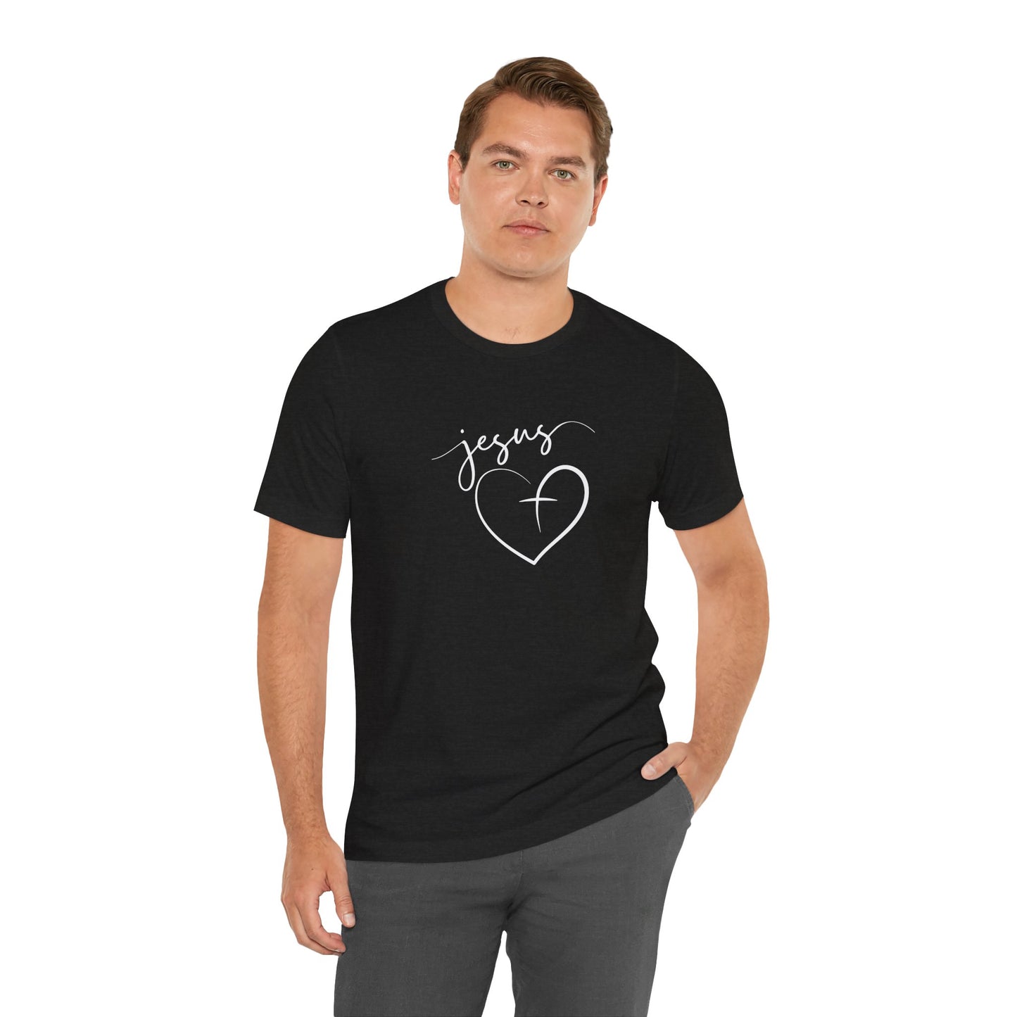 Christian Tee - Jesus with a Heart Unisex T-Shirt
