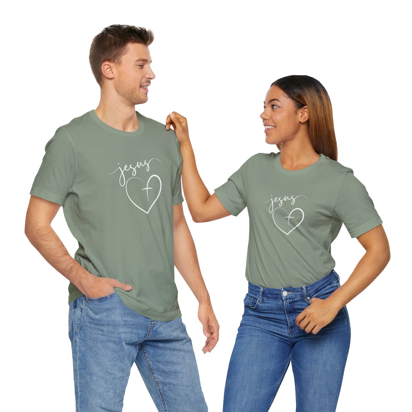 Christian Tee - Jesus with a Heart Unisex T-Shirt