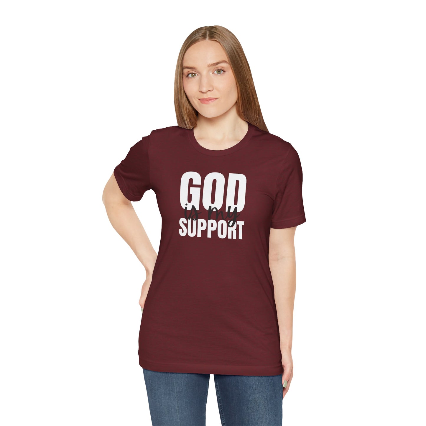 Christian T-Shirt God is my Support Unisex Tee