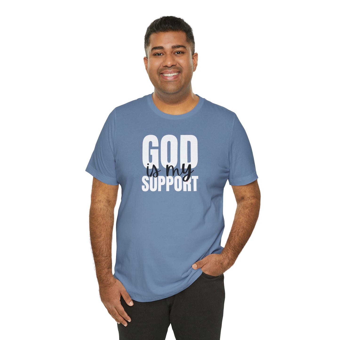 Christian T-Shirt God is my Support Unisex Tee