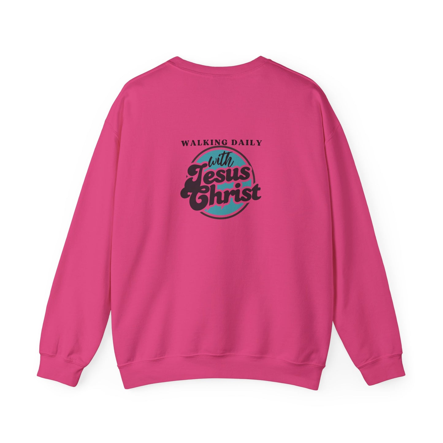 Christian Crewneck Sweatshirt - Walking with Jesus Christ Design