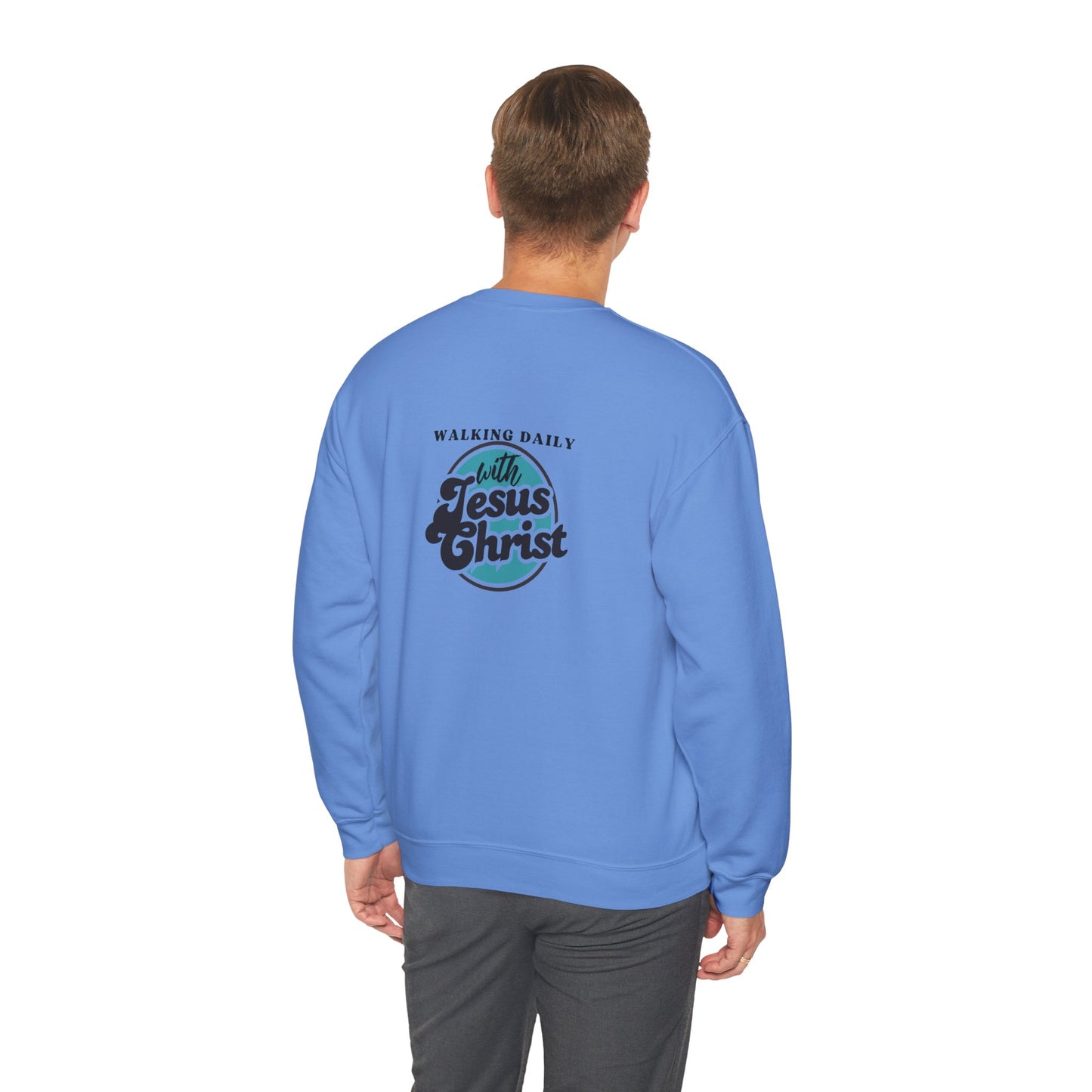 Christian Crewneck Sweatshirt - Walking with Jesus Christ Design