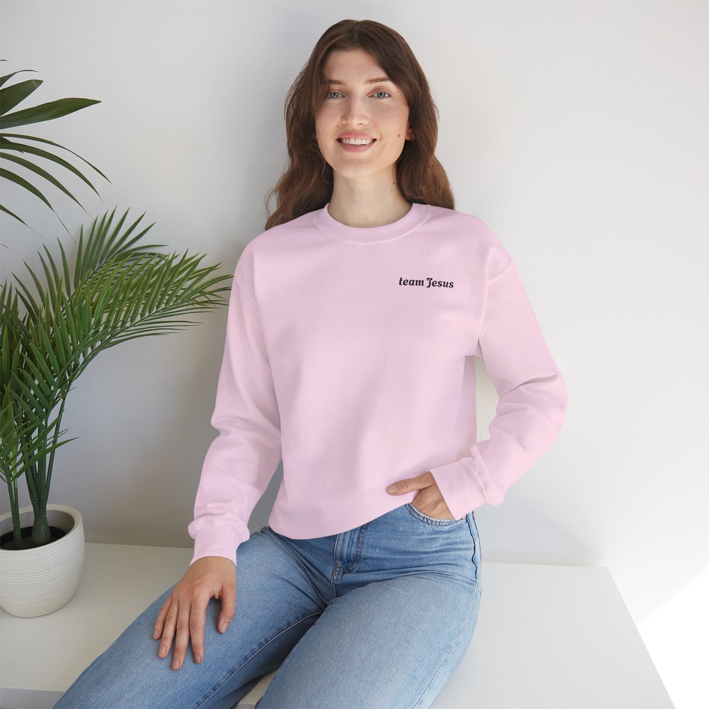 Christian Crewneck Sweatshirt - Walking with Jesus Christ Design