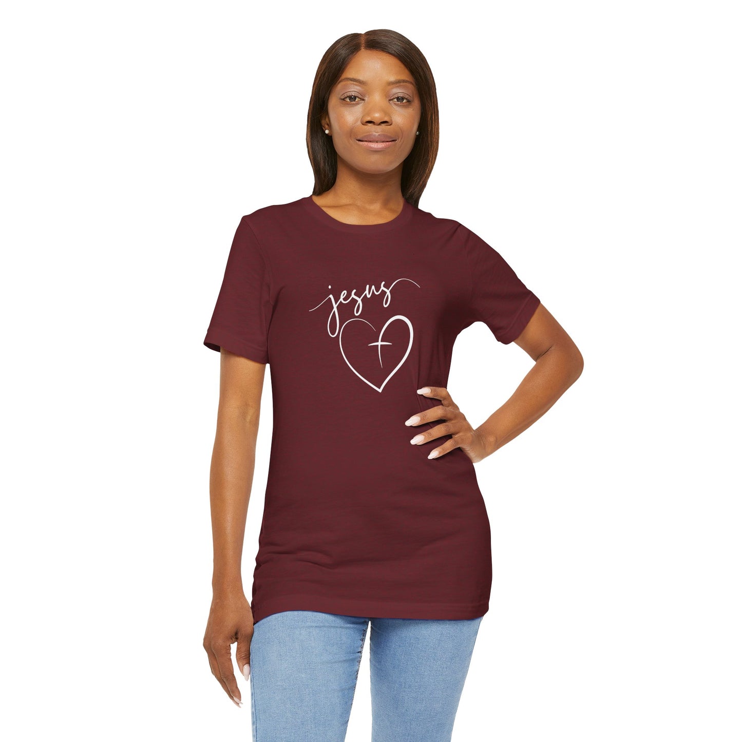Christian Tee - Jesus with a Heart Unisex T-Shirt
