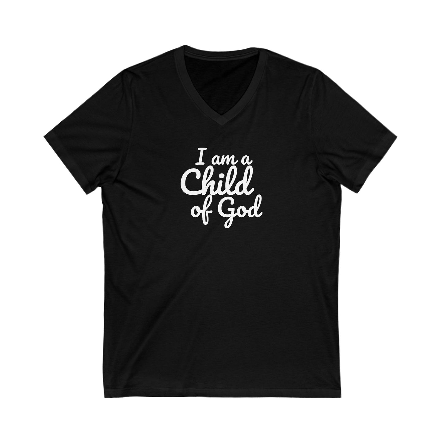 Christian V-Neck Tee - I am a Child of God