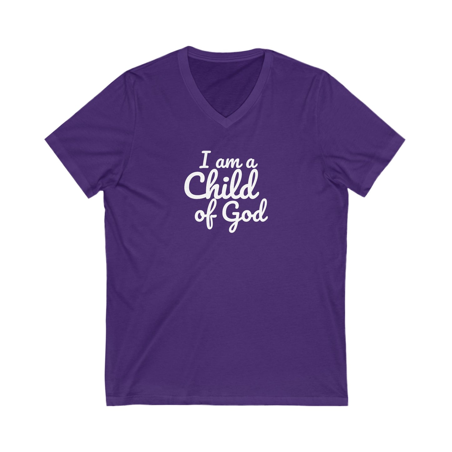 Christian V-Neck Tee - I am a Child of God