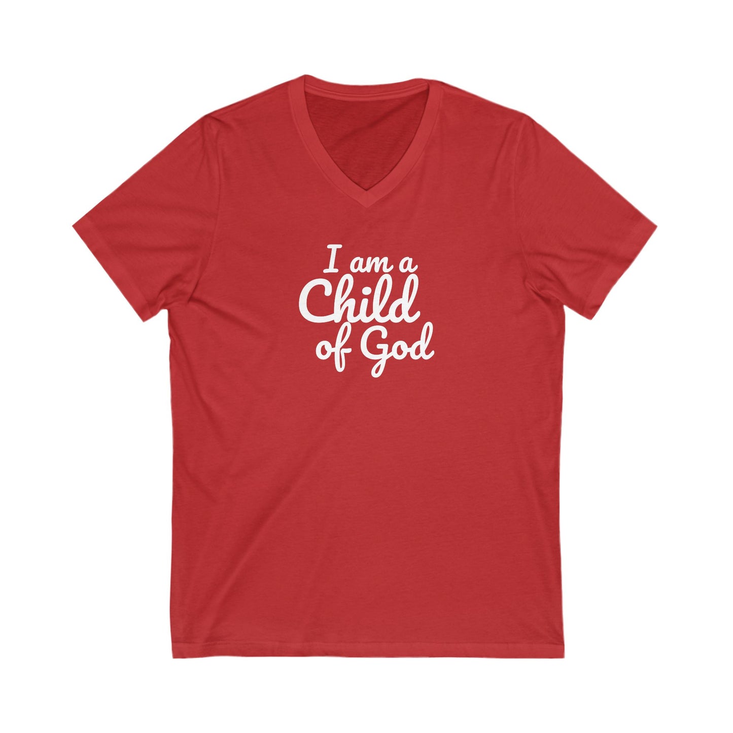 Christian V-Neck Tee - I am a Child of God