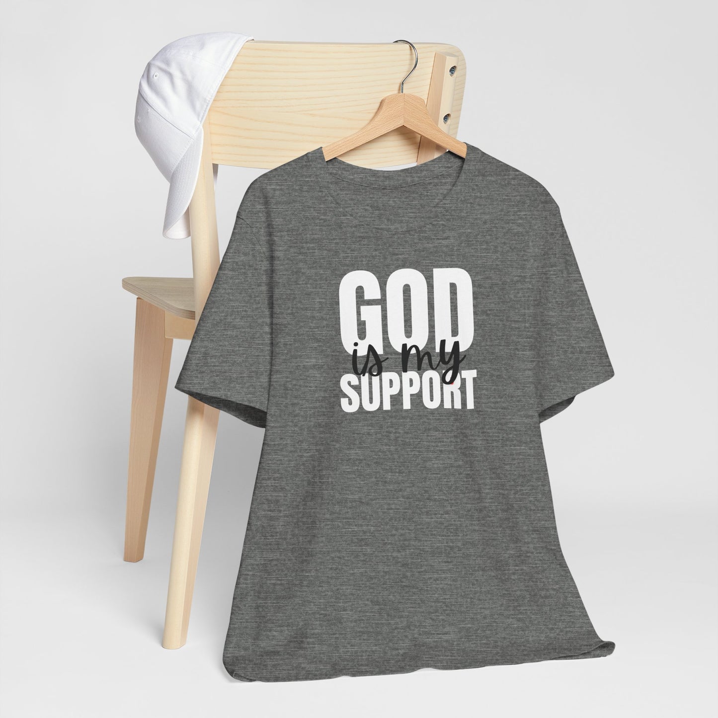 Christian T-Shirt God is my Support Unisex Tee