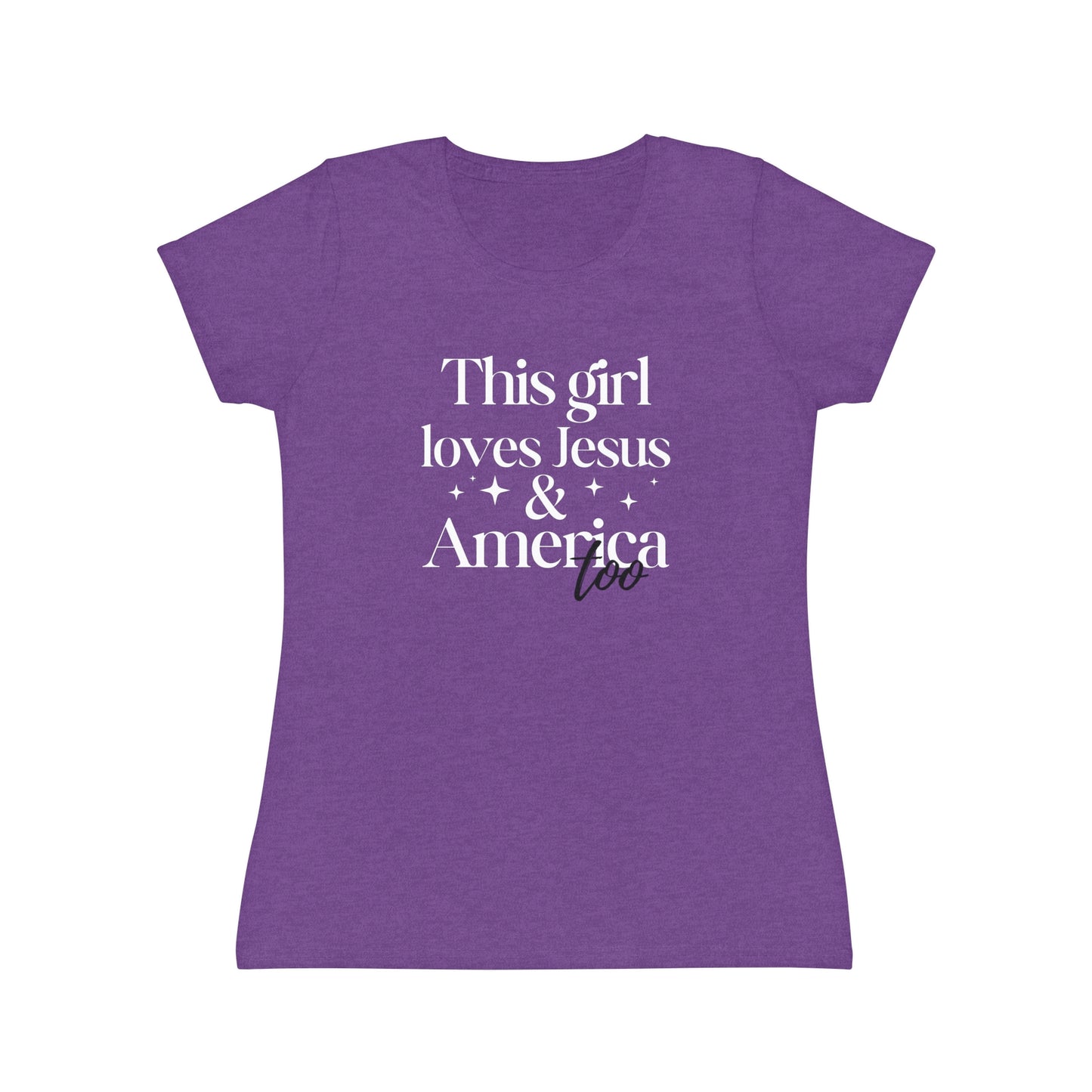 Graphic T-Shirt - 'This Girl Loves Jesus and America Too'