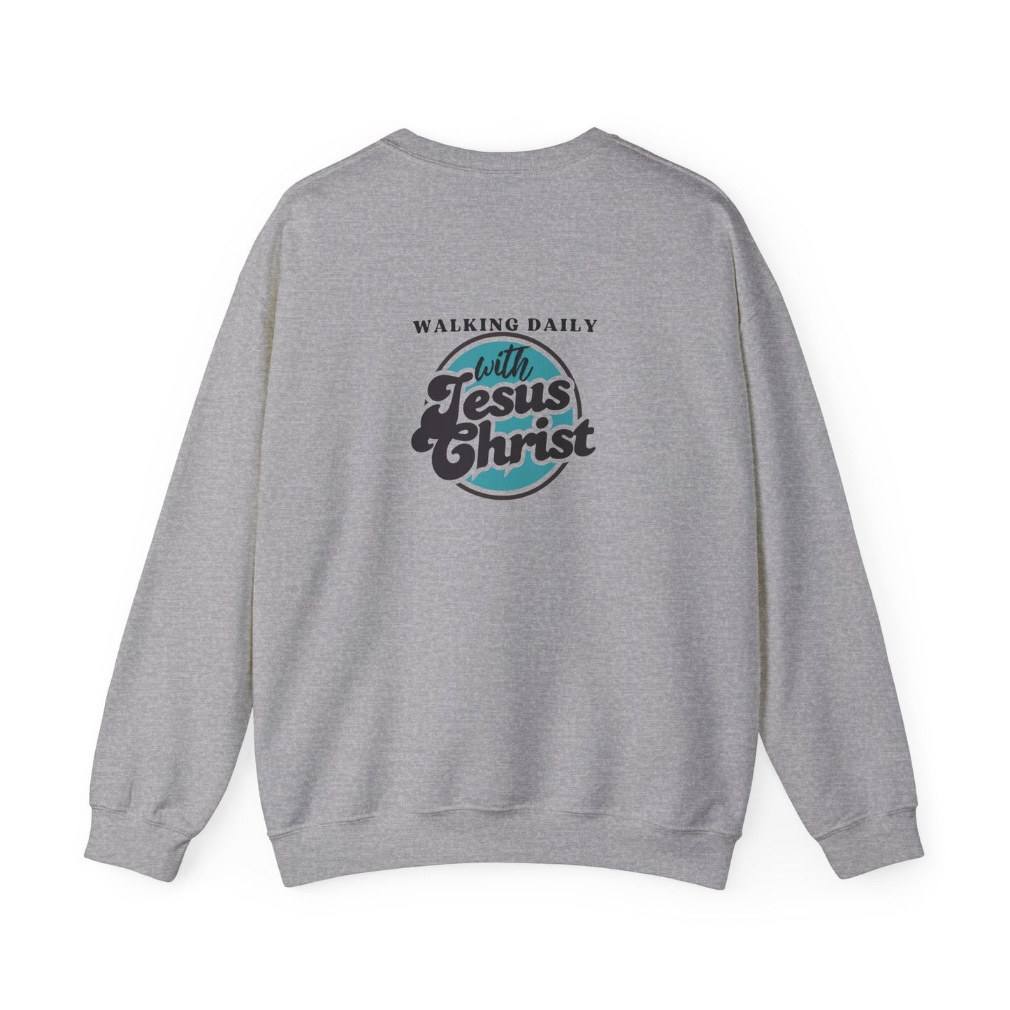 Christian Crewneck Sweatshirt - Walking with Jesus Christ Design