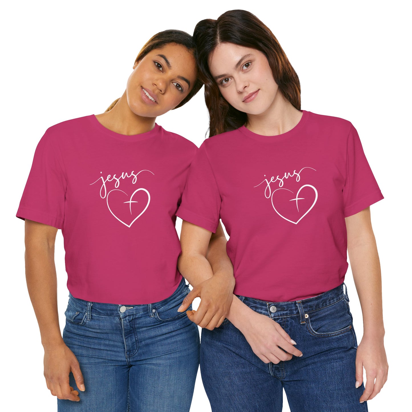 Christian Tee - Jesus with a Heart Unisex T-Shirt