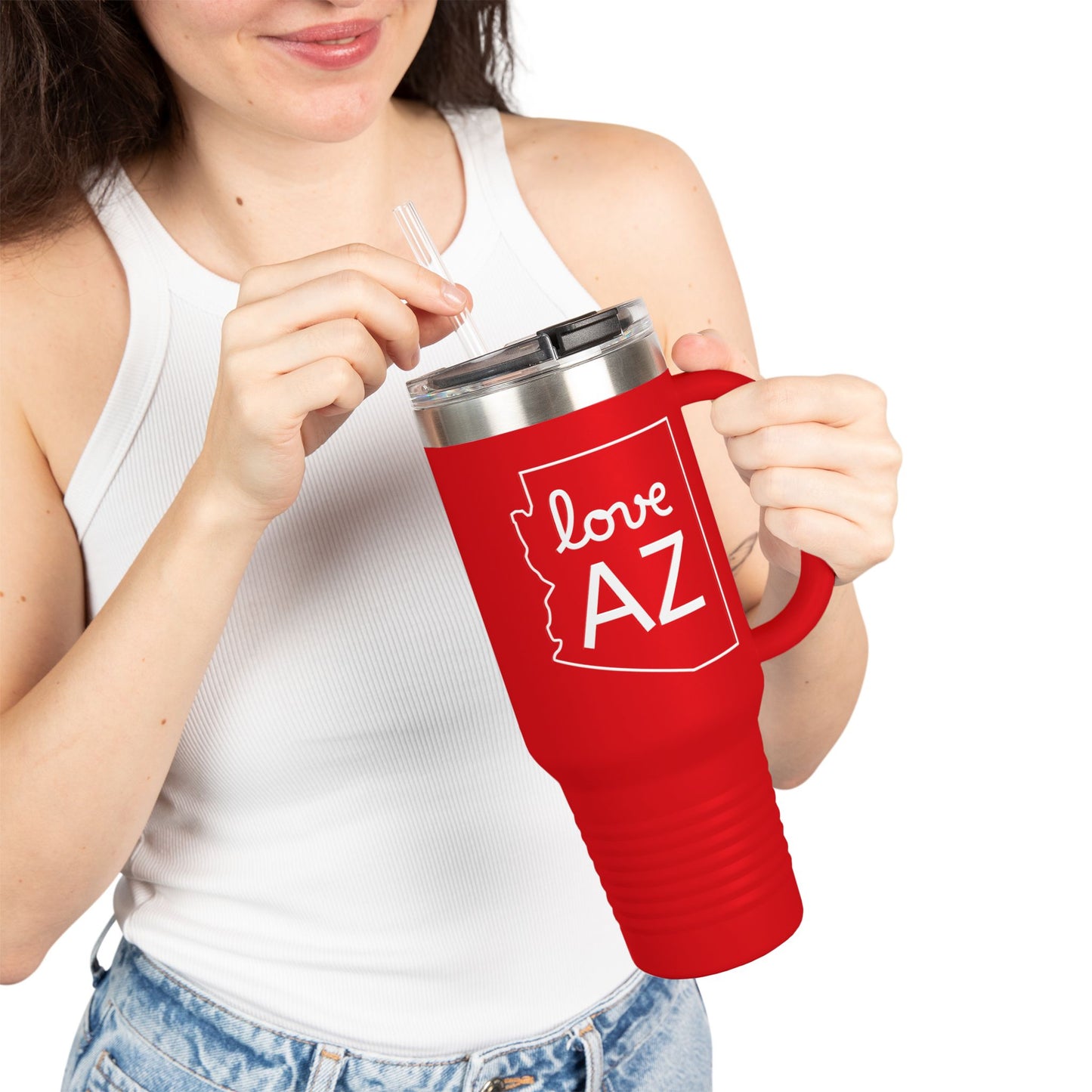 Travel Mug Love AZ Design, Insulated 40oz