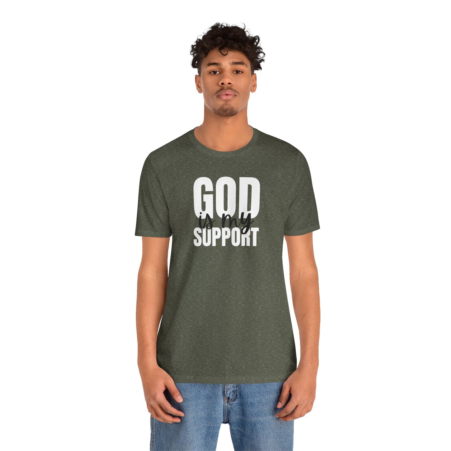 Christian T-Shirt God is my Support Unisex Tee