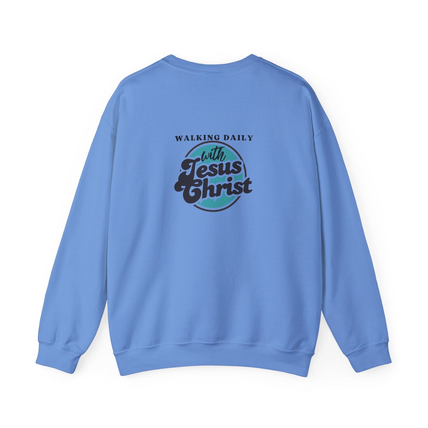 Christian Crewneck Sweatshirt - Walking with Jesus Christ Design