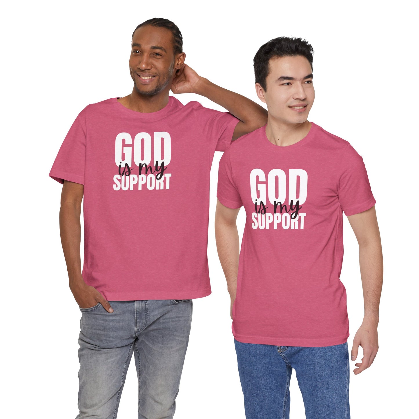 Christian T-Shirt God is my Support Unisex Tee