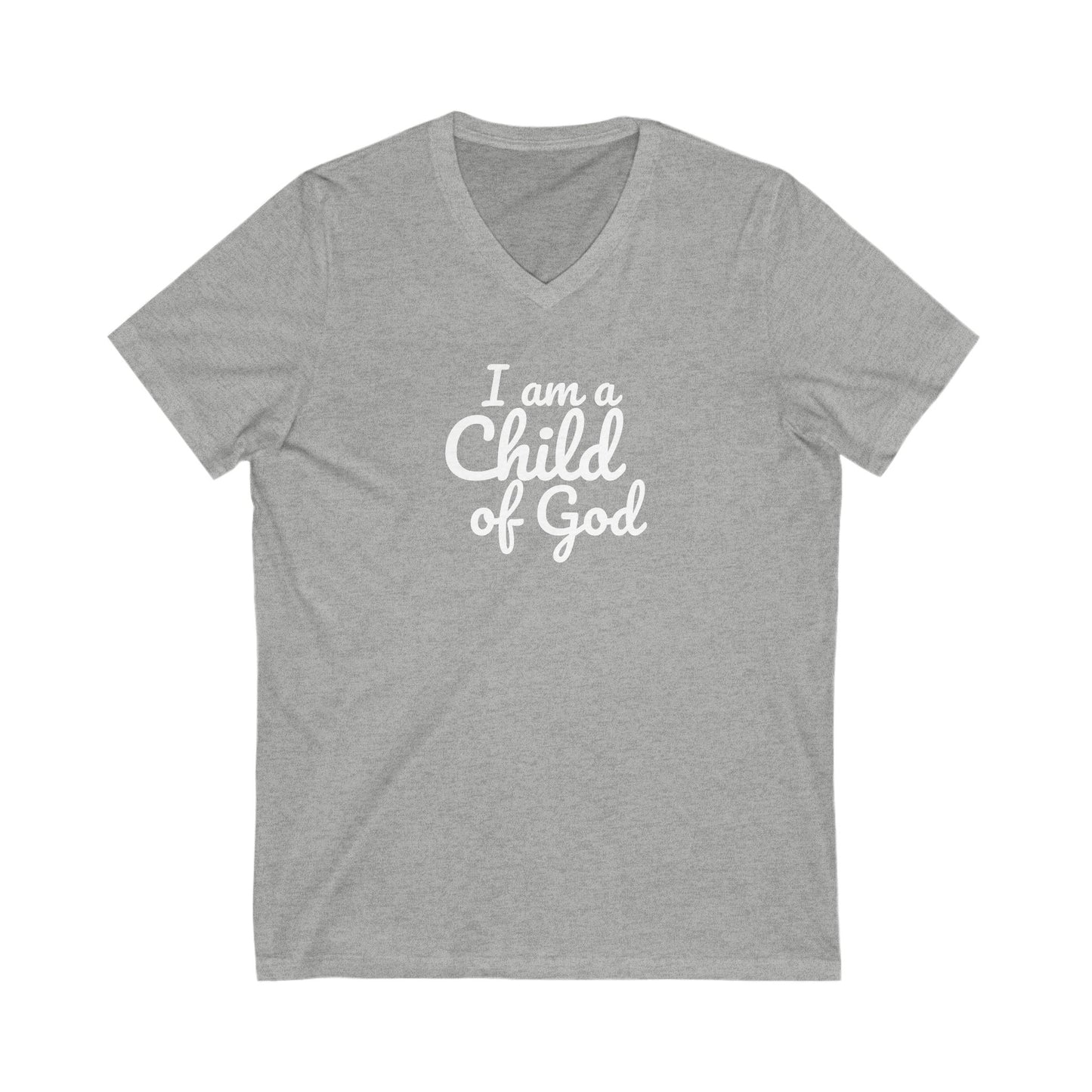 Christian V-Neck Tee - I am a Child of God