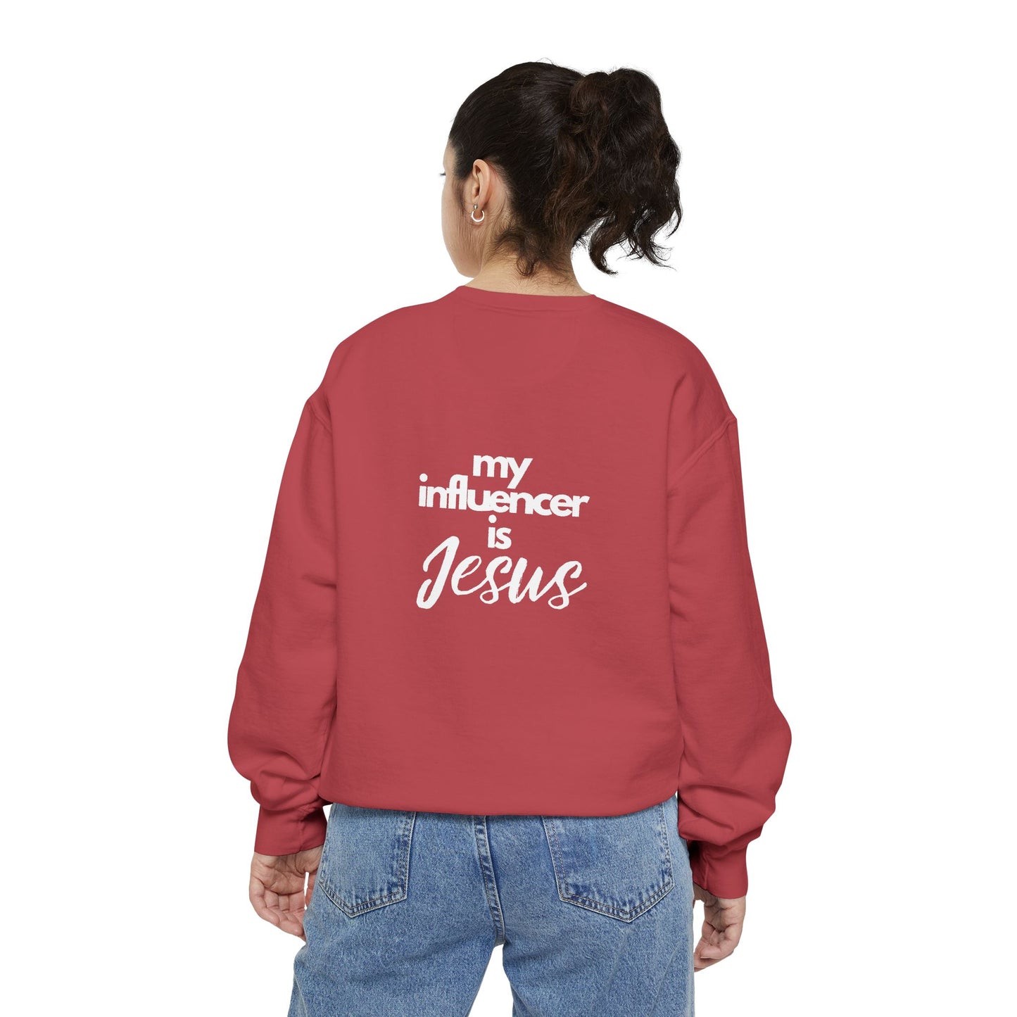 Sweatshirt My Influencer is Jesus Christian Religious Unisex