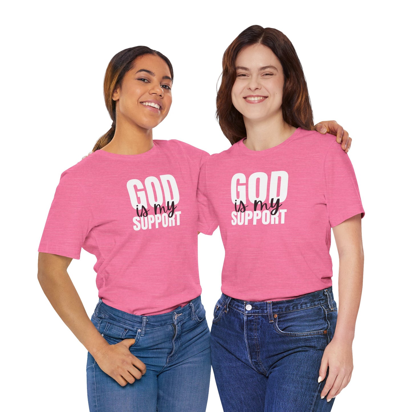 Christian T-Shirt God is my Support Unisex Tee