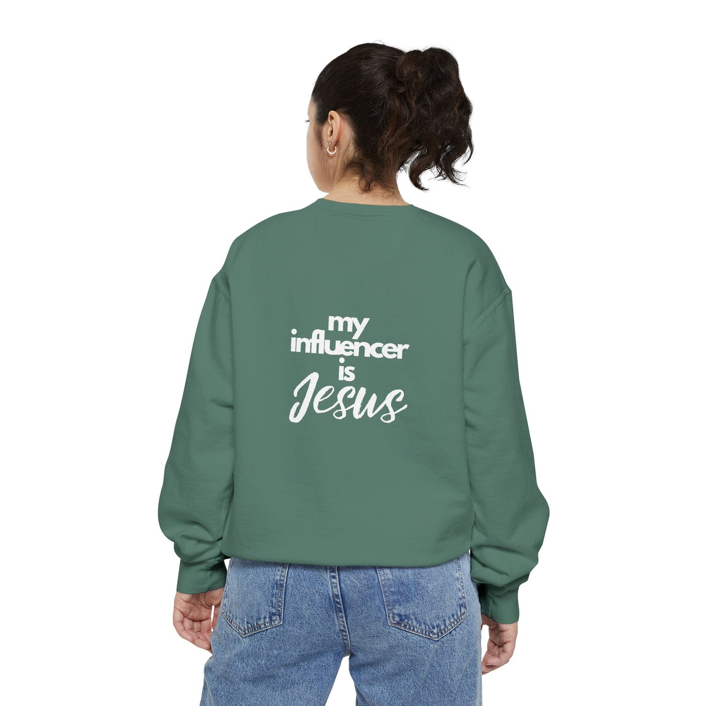 Sweatshirt My Influencer is Jesus Christian Religious Unisex