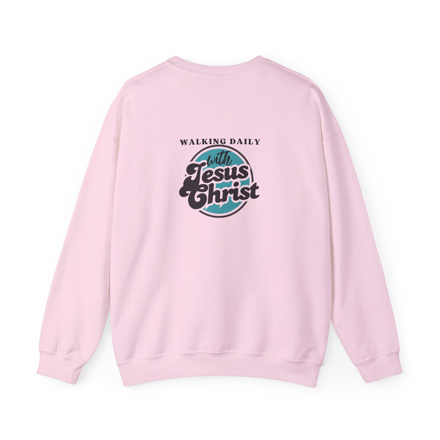 Christian Crewneck Sweatshirt - Walking with Jesus Christ Design