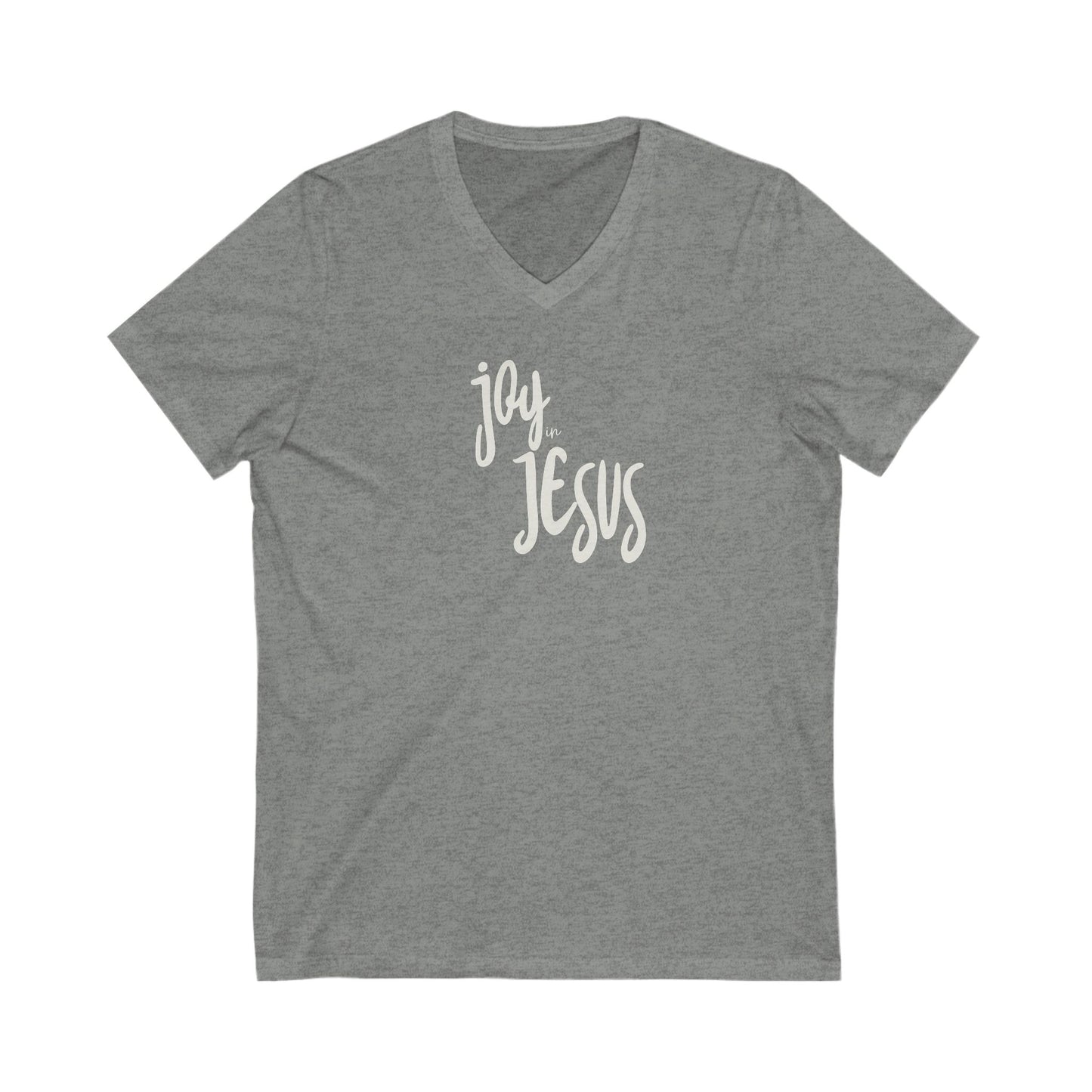 Christian V-Neck Tee - Joy in Jesus Design