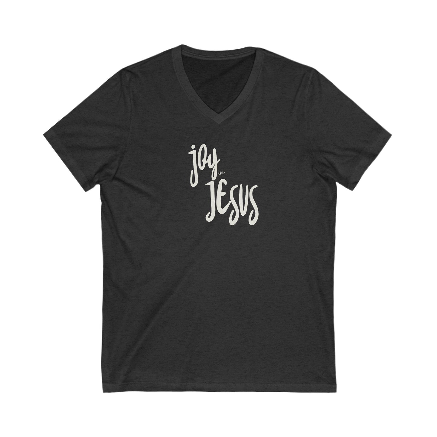 Christian V-Neck Tee - Joy in Jesus Design
