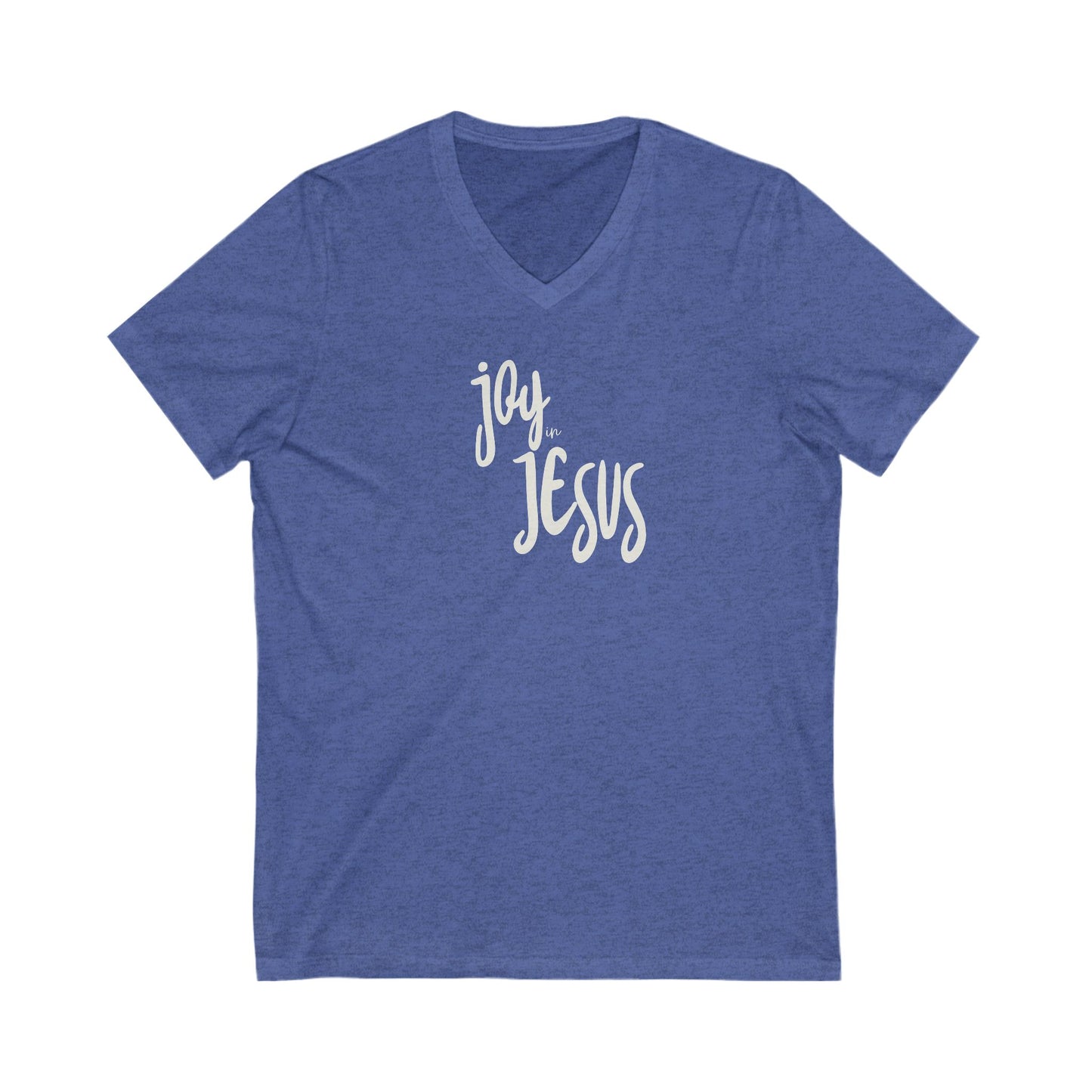 Christian V-Neck Tee - Joy in Jesus Design
