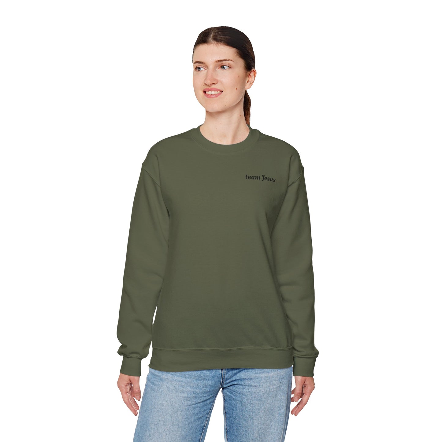 Christian Crewneck Sweatshirt - Walking with Jesus Christ Design