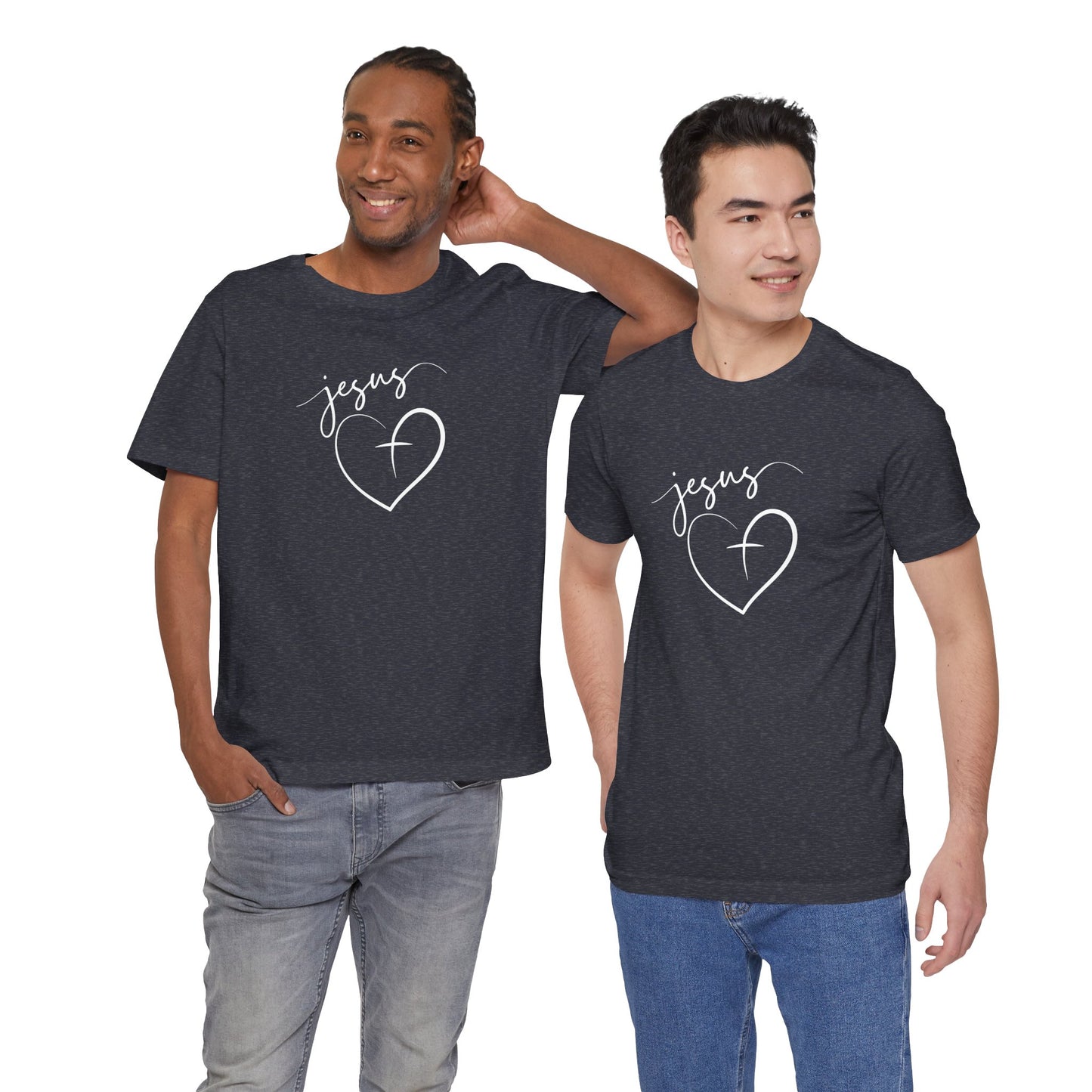 Christian Tee - Jesus with a Heart Unisex T-Shirt