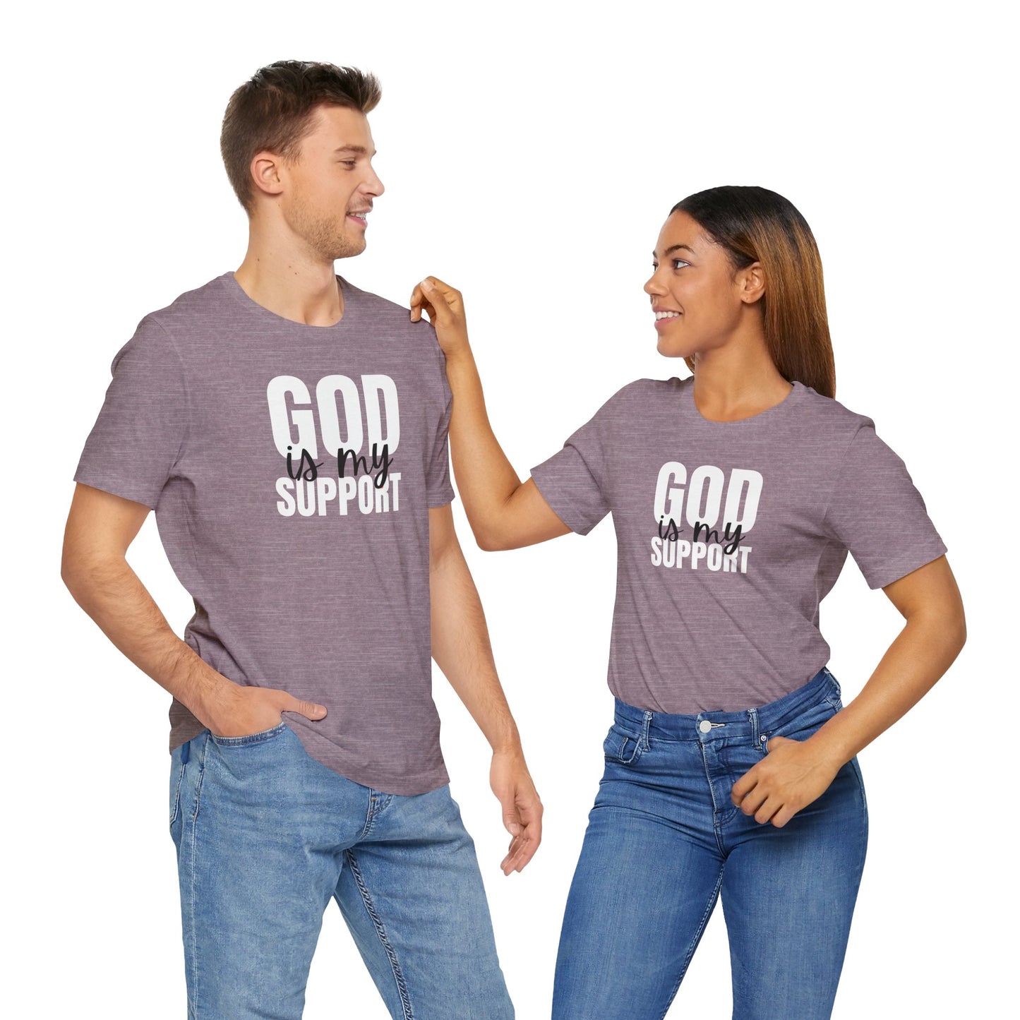 Christian T-Shirt God is my Support Unisex Tee