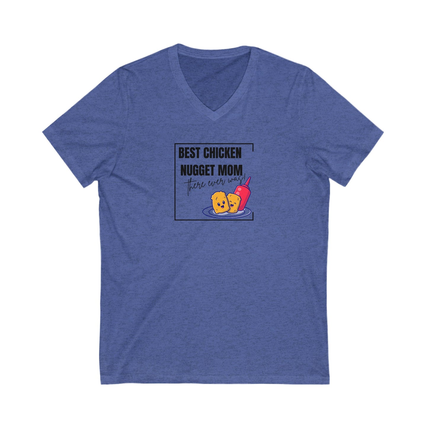 Best Chicken Nugget Mom V-Neck Tee - Fun and Comfy Shirt for Foodie Moms
