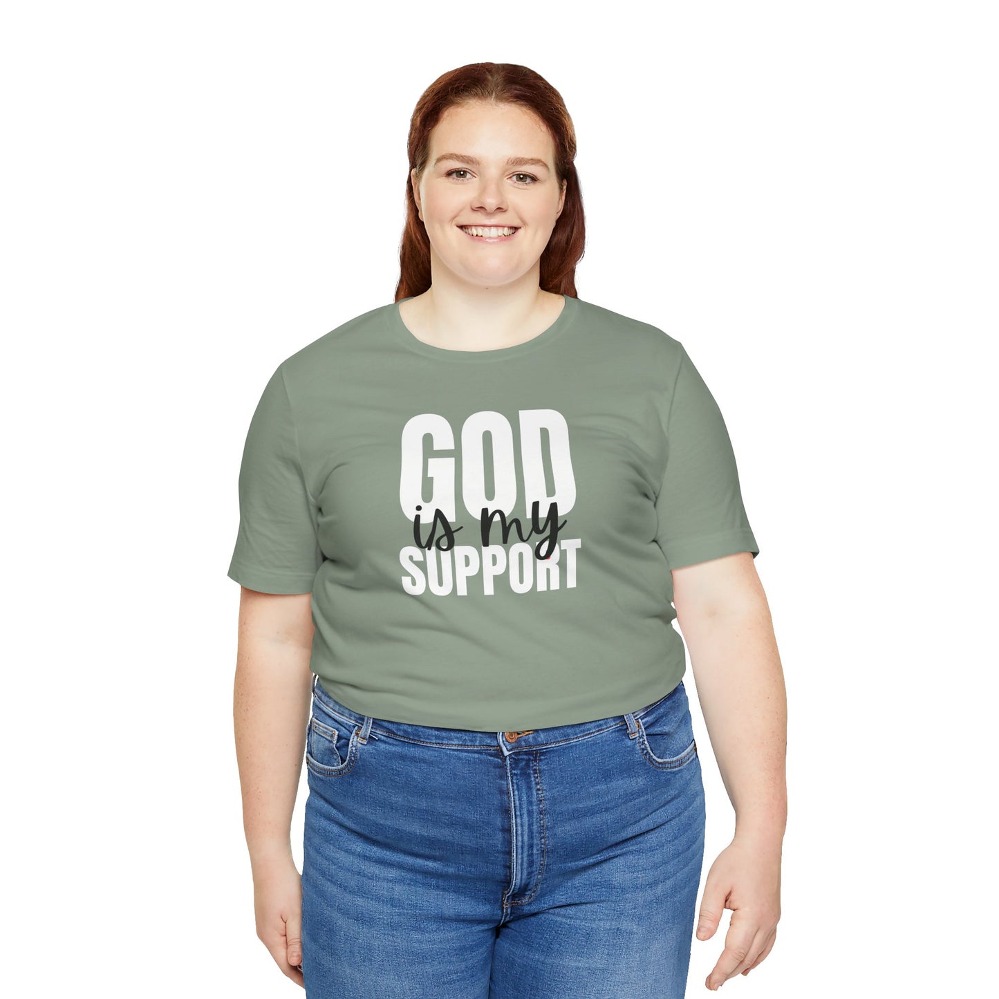 Christian T-Shirt God is my Support Unisex Tee