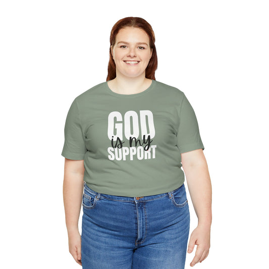 Christian T-Shirt God is my Support Unisex Tee