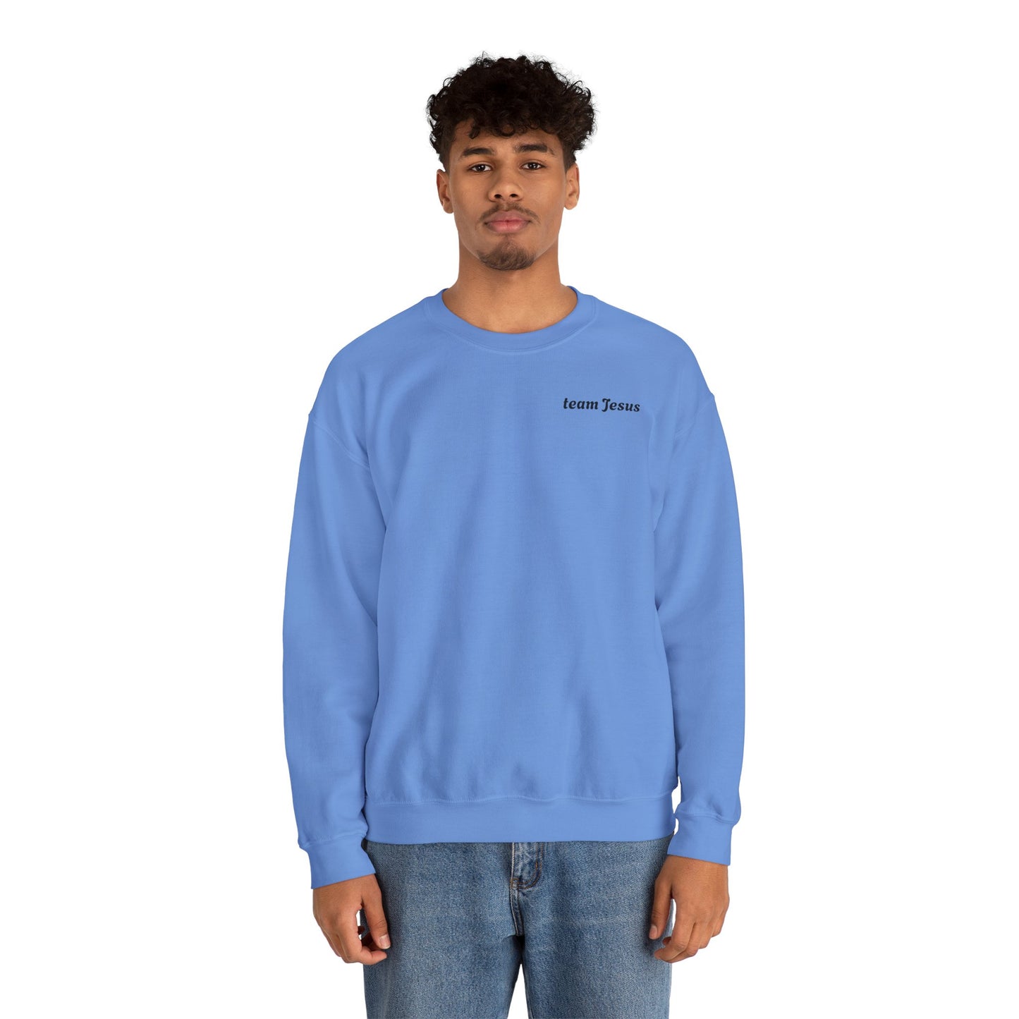Christian Crewneck Sweatshirt - Walking with Jesus Christ Design