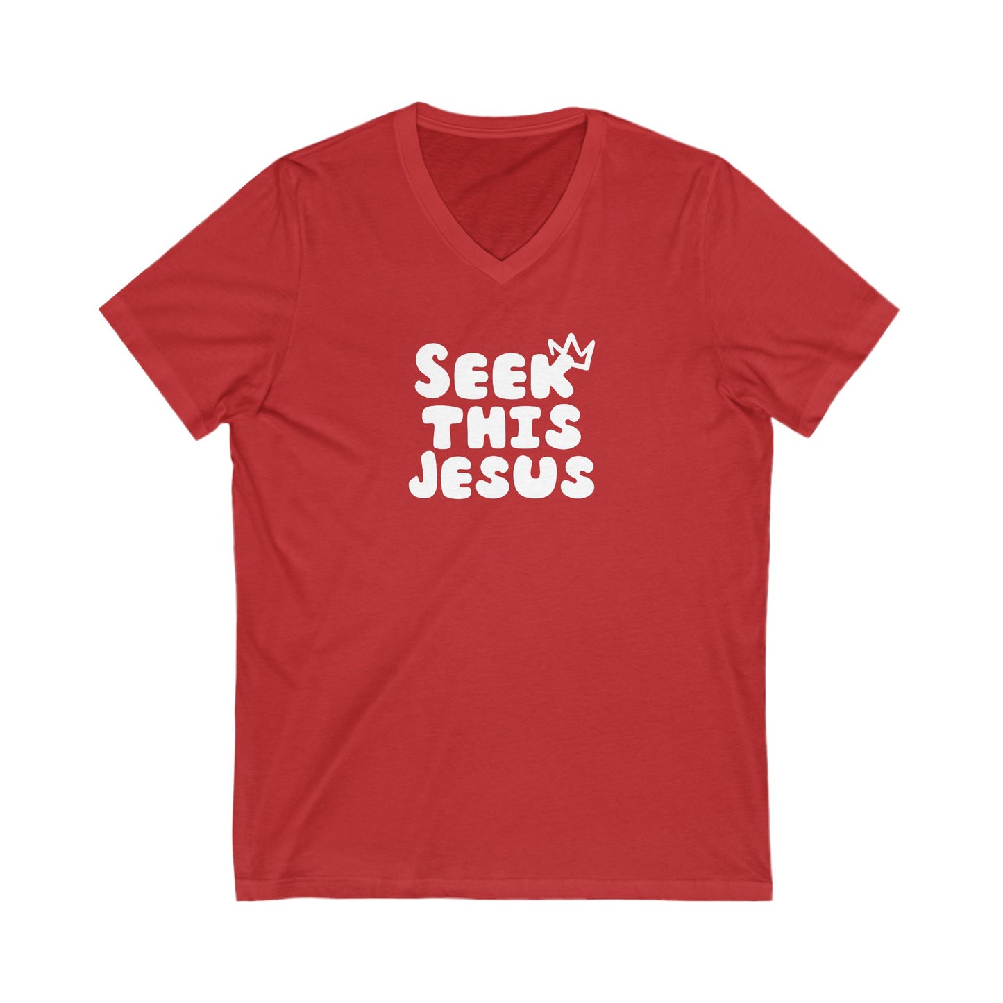 V-Neck Tee - Seek This Jesus Christian Religious Shirt