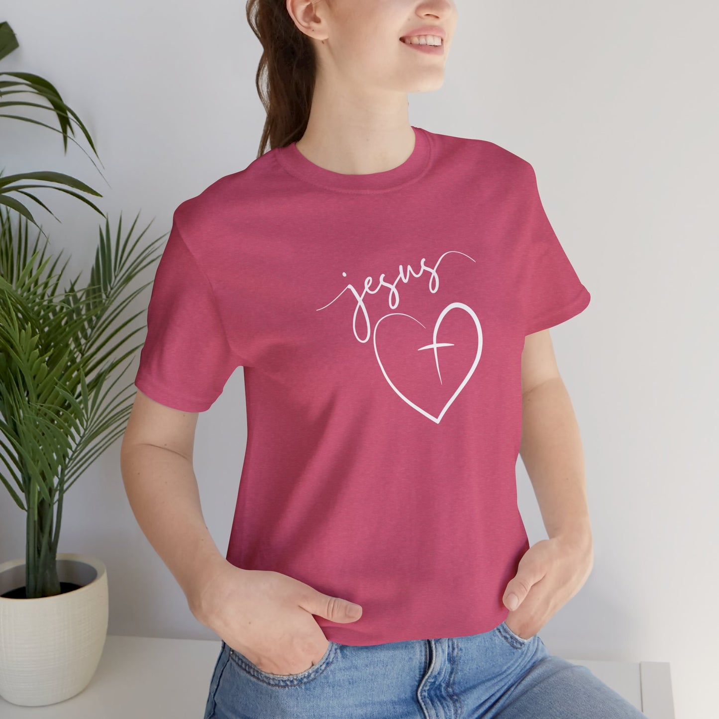 Christian Tee - Jesus with a Heart Unisex T-Shirt