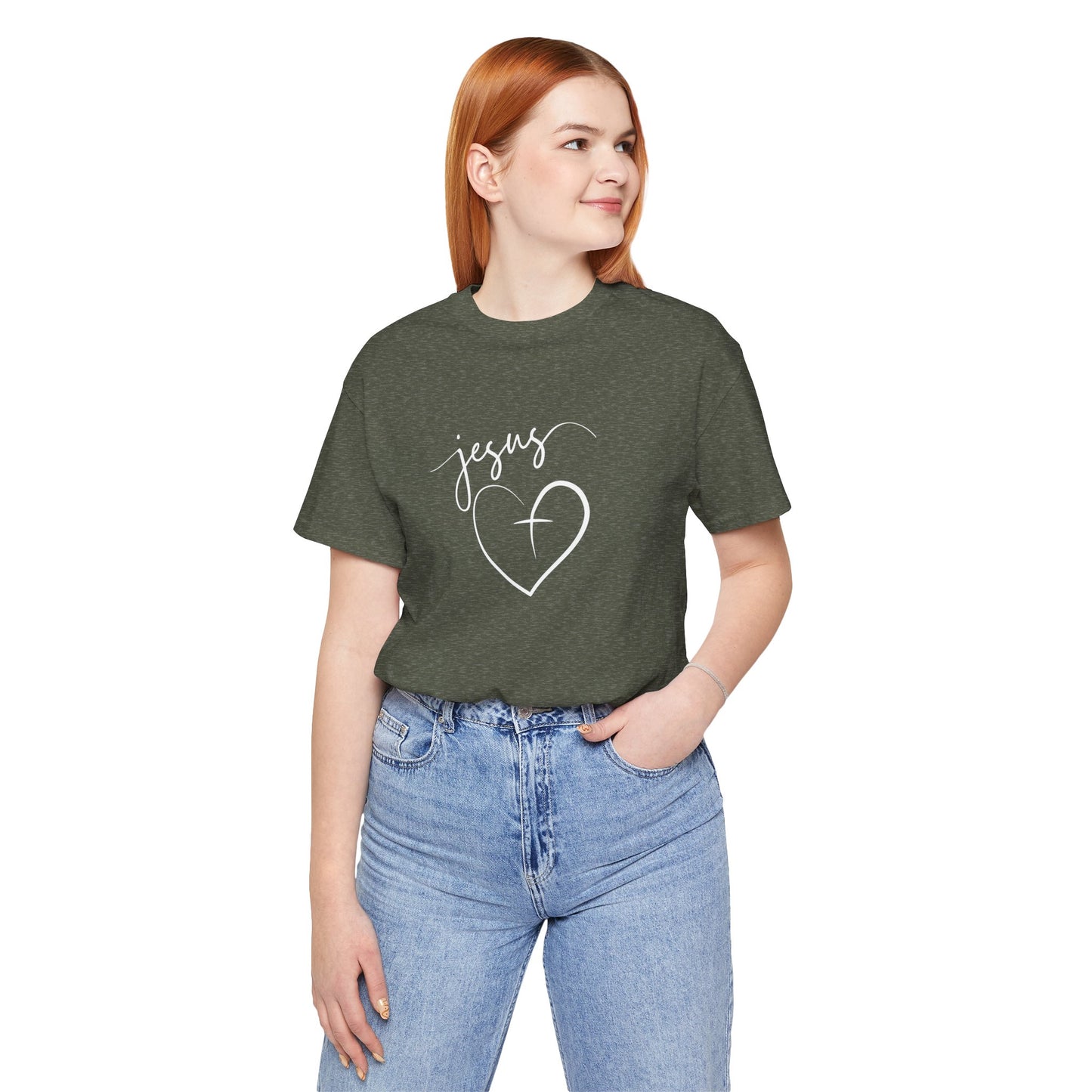 Christian Tee - Jesus with a Heart Unisex T-Shirt
