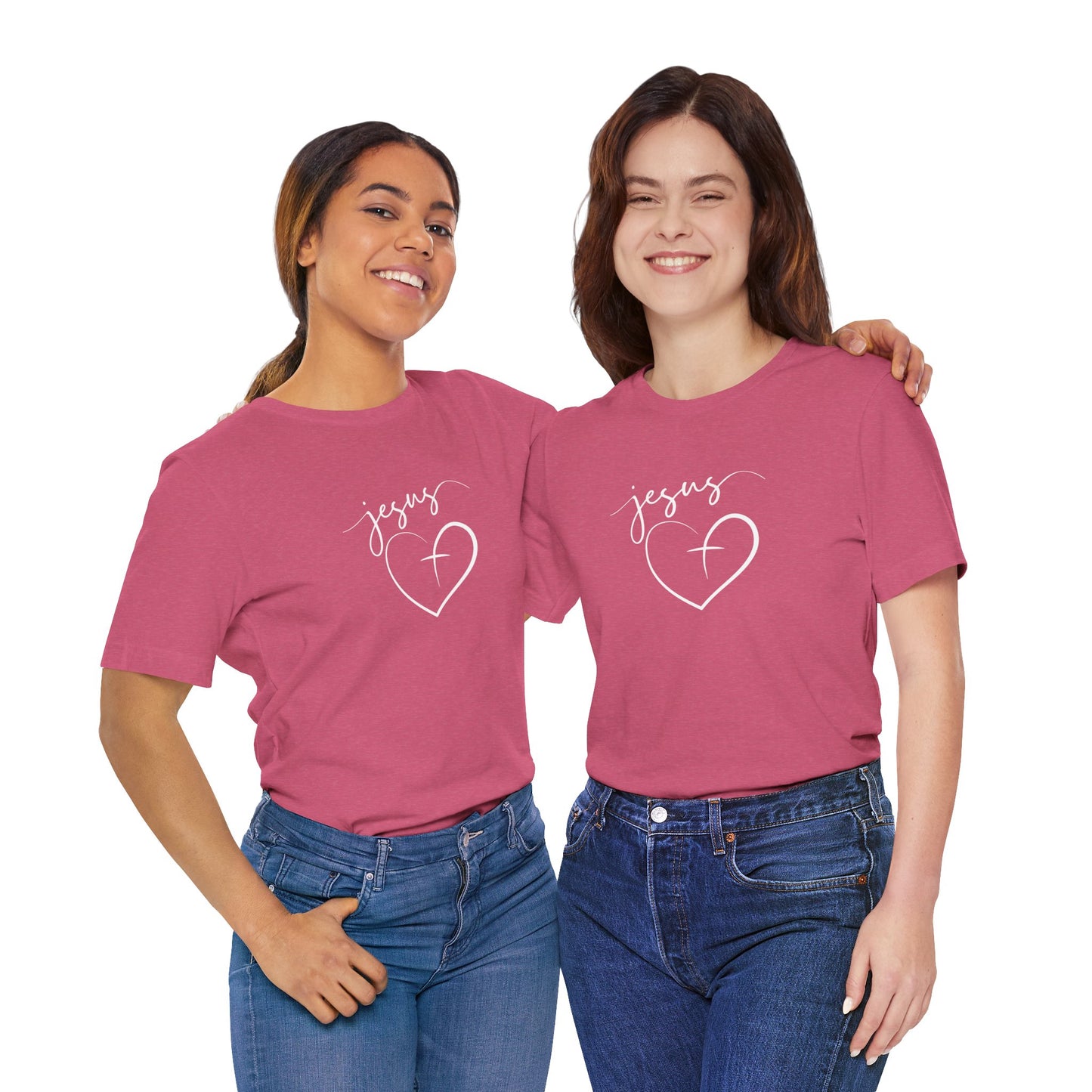 Christian Tee - Jesus with a Heart Unisex T-Shirt