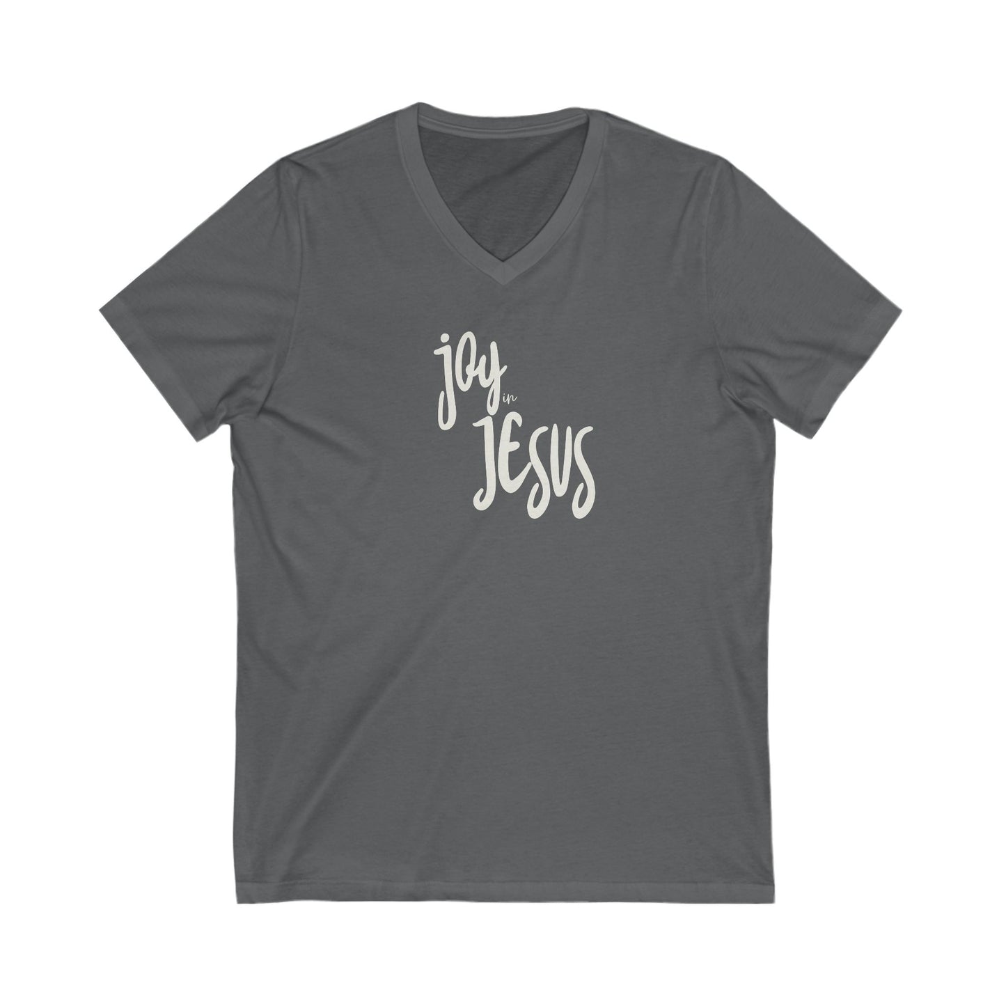 Christian V-Neck Tee - Joy in Jesus Design
