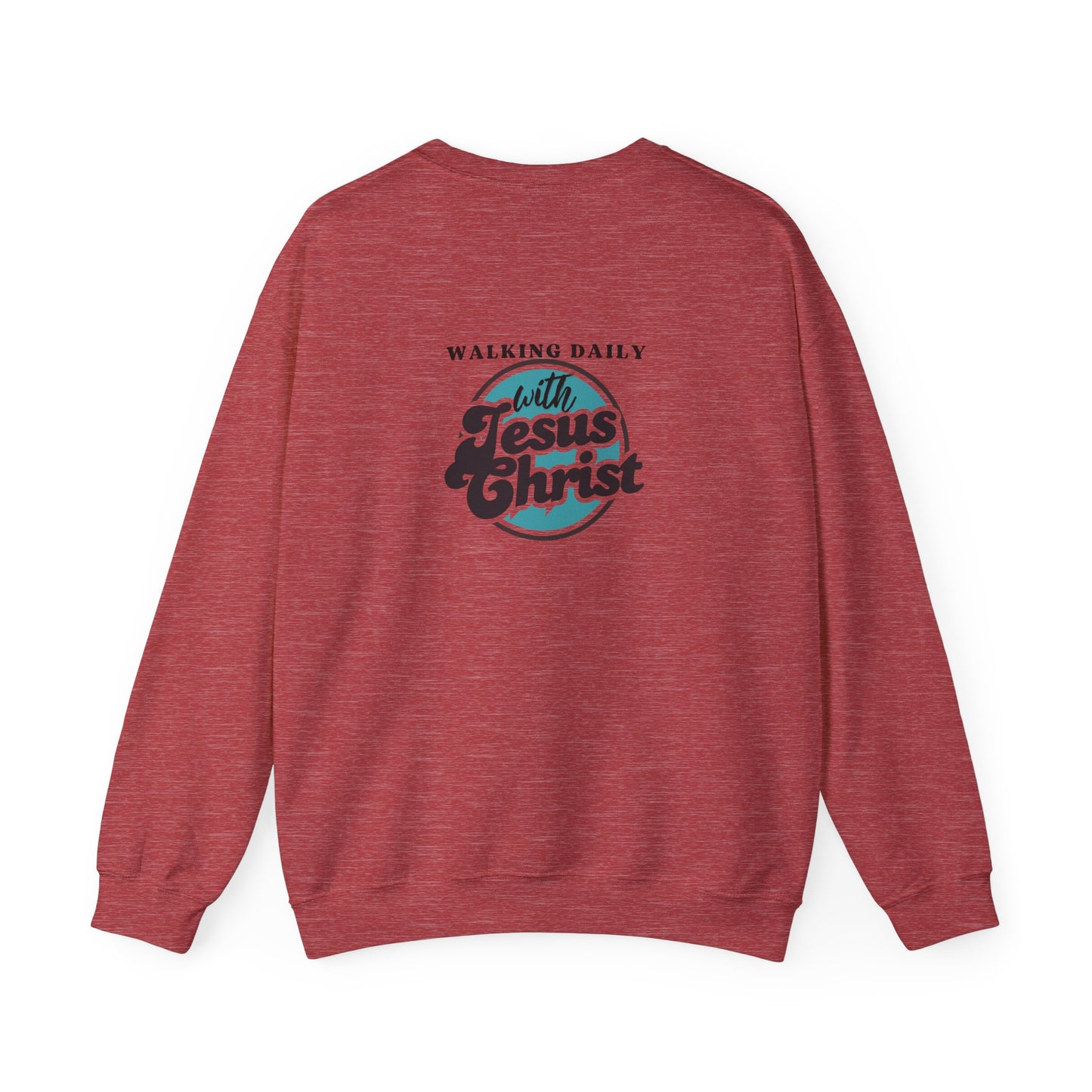 Christian Crewneck Sweatshirt - Walking with Jesus Christ Design