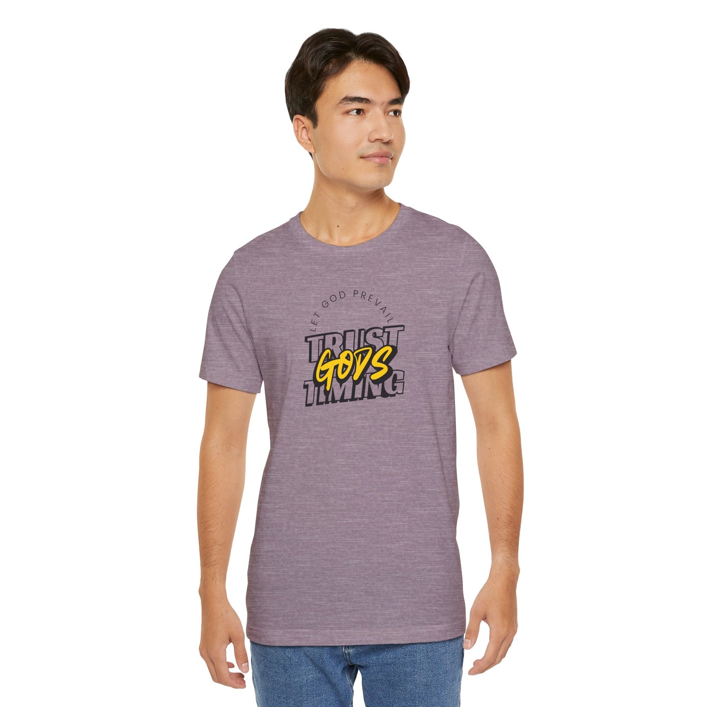 Christian Unisex Tee - Let God Prevail Trust God's Timing