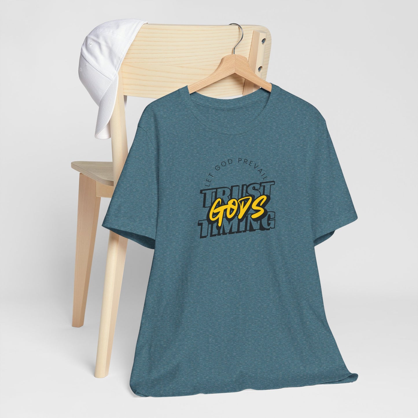 Christian Unisex Tee - Let God Prevail Trust God's Timing