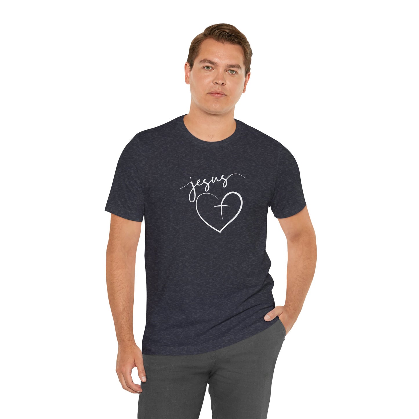 Christian Tee - Jesus with a Heart Unisex T-Shirt