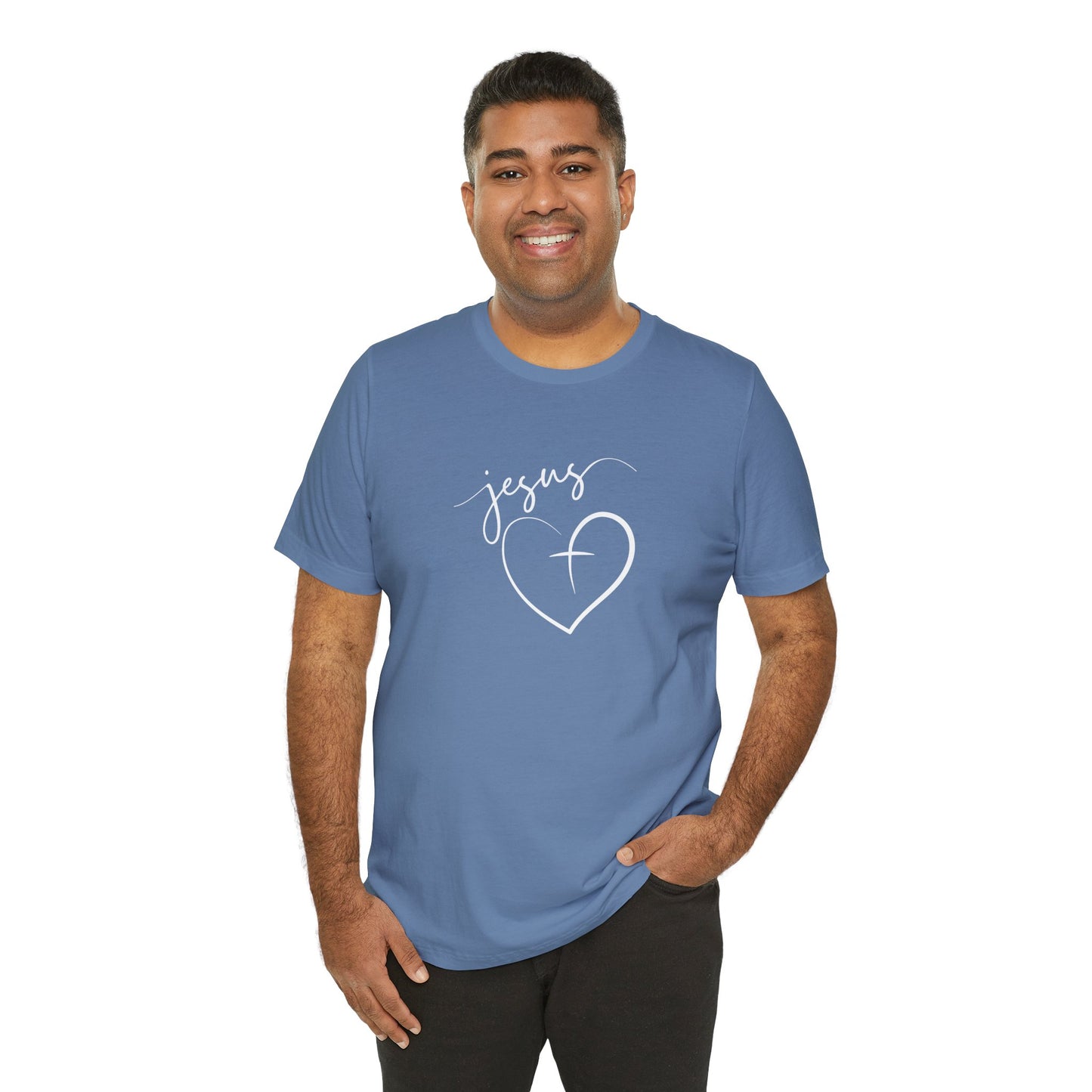 Christian Tee - Jesus with a Heart Unisex T-Shirt